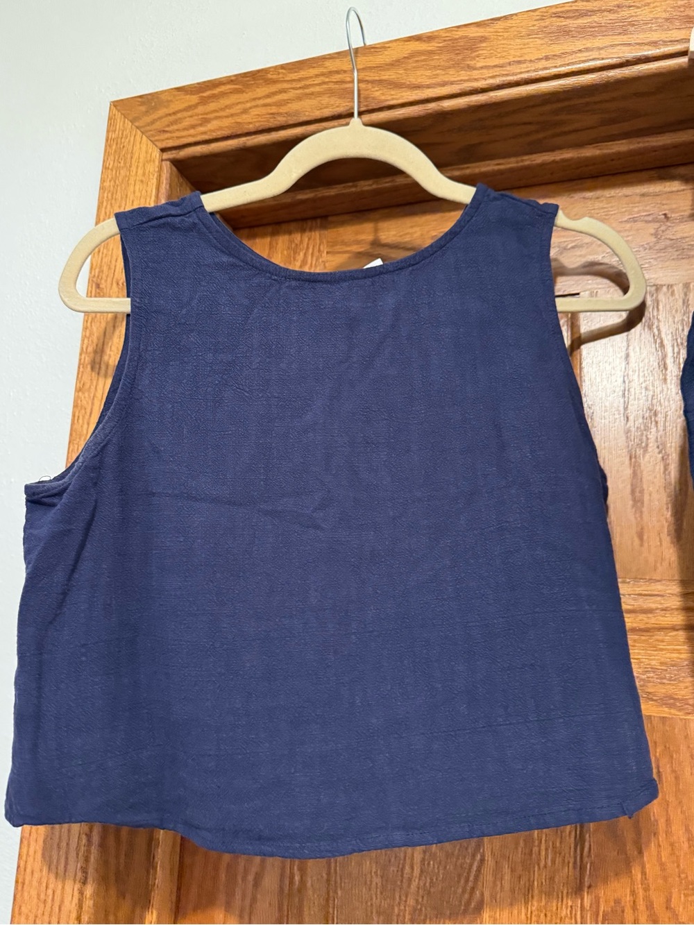 Navy Set | 2 piece crop top and high waisted shorts - Picture 7 of 12